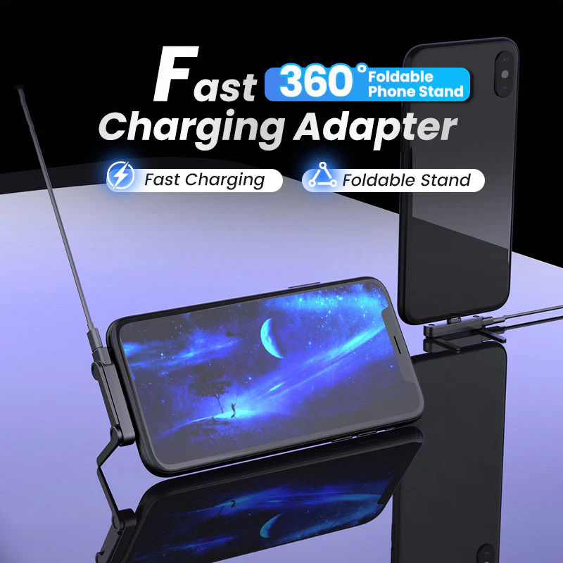 🌞Fris De Lente In Met 50% Korting!⚡240W Snelle Oplaadadapter met 360° Vouwbare Stand – Universeel Type-C & Handvrij Opladen!