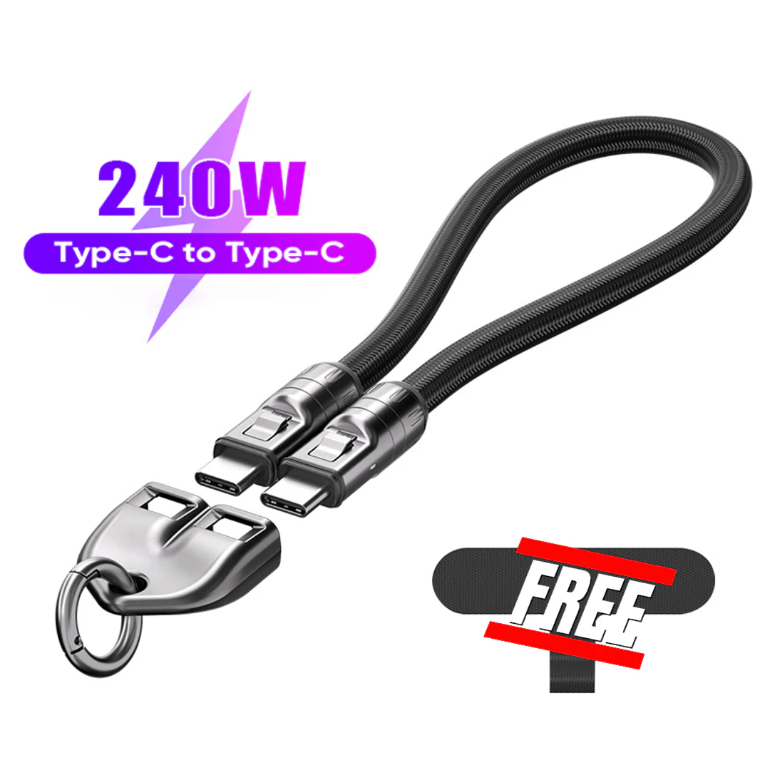 🔌⌚️ C naar C 240W Oplaadkabel met Draagbaar Armbandontwerp – Snelladen, Duurzaam & Altijd Binnen Handbereik! ⚡️ - Image 11
