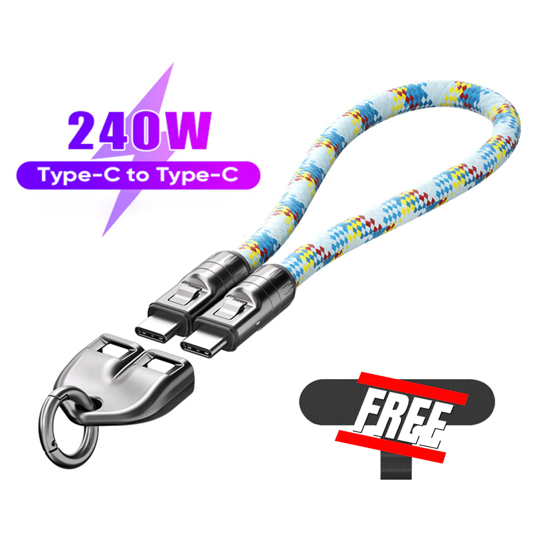 🔌⌚️ C naar C 240W Oplaadkabel met Draagbaar Armbandontwerp – Snelladen, Duurzaam & Altijd Binnen Handbereik! ⚡️ - Image 15