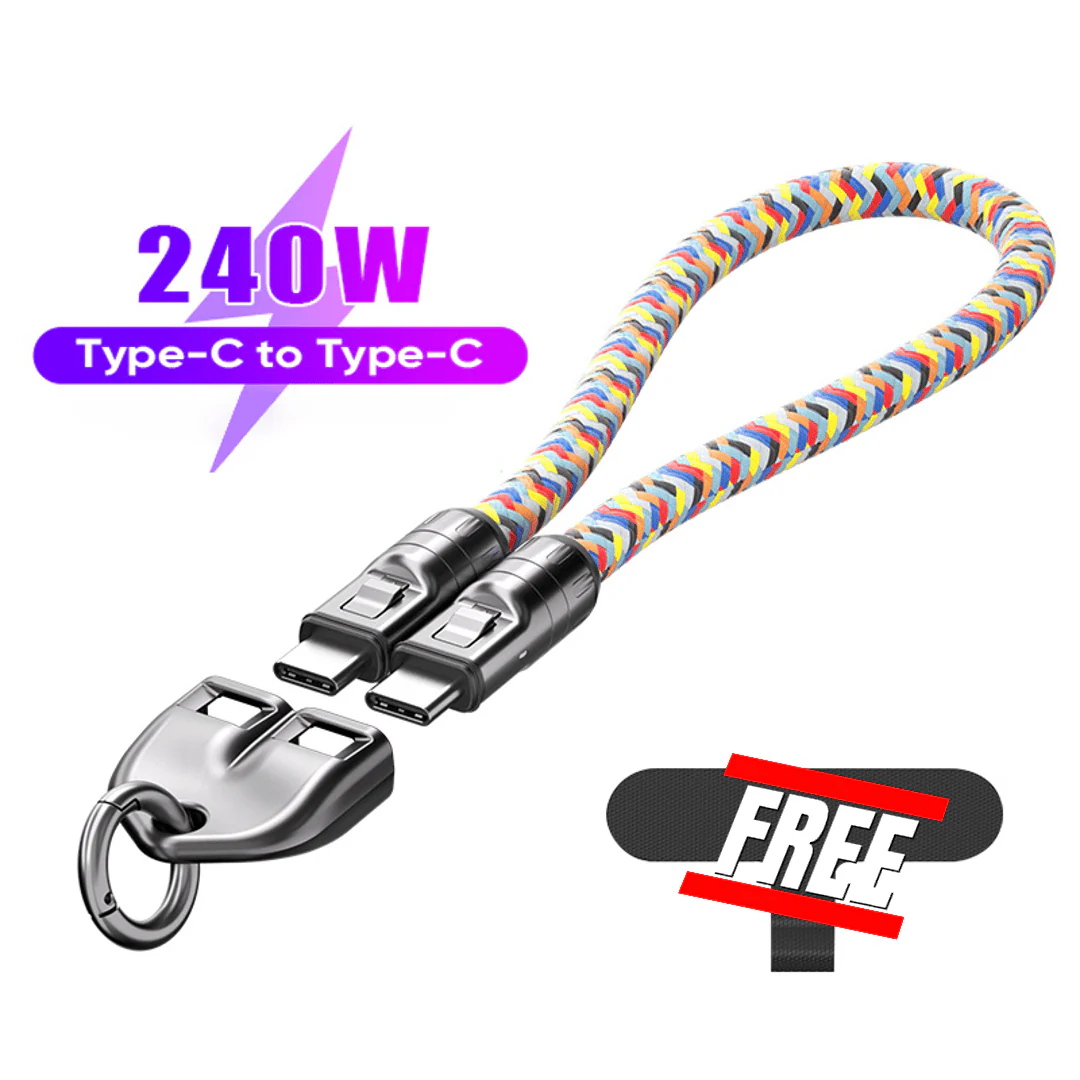 🔌⌚️ C naar C 240W Oplaadkabel met Draagbaar Armbandontwerp – Snelladen, Duurzaam & Altijd Binnen Handbereik! ⚡️ - Image 17