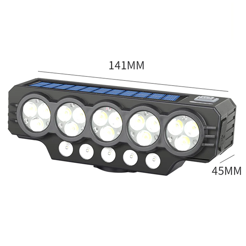 🎉Nieuwjaars Cadeau 50% KORTING!🔦Zonne-energie Fietslamp Met 120dB Claxon – Dual Opladen (Zon/Type-C) & Multi-Modi: Veilig Voor Stad/Outdoor Ritten! - Image 8