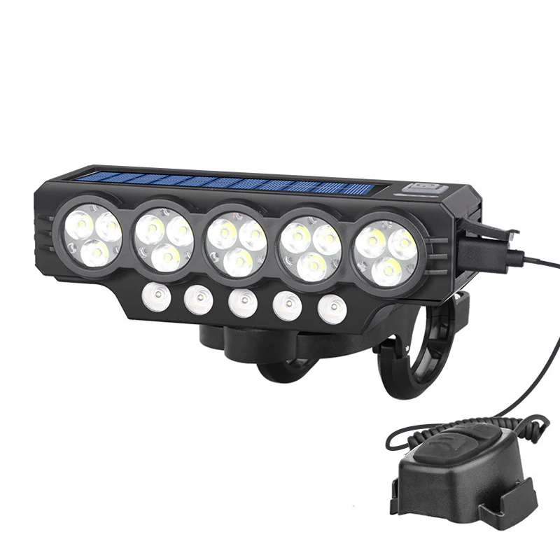 🎉Nieuwjaars Cadeau 50% KORTING!🔦Zonne-energie Fietslamp Met 120dB Claxon – Dual Opladen (Zon/Type-C) & Multi-Modi: Veilig Voor Stad/Outdoor Ritten! - Image 9