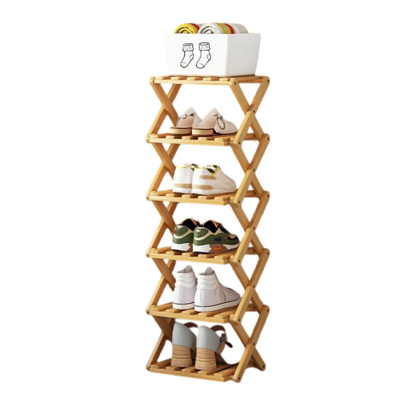 🌞Fris De Lente In Met 50% Korting!👟Duurzaam Opvouwbaar Bamboe Schoenenrek – Meerdere Lagen & Ruimtebesparend! - Image 21