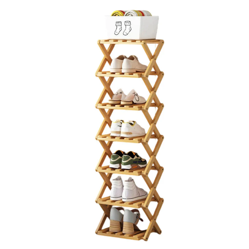 🌞Fris De Lente In Met 50% Korting!👟Duurzaam Opvouwbaar Bamboe Schoenenrek – Meerdere Lagen & Ruimtebesparend! - Image 22