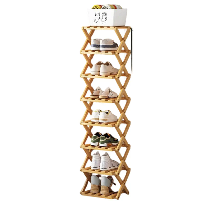 🌞Fris De Lente In Met 50% Korting!👟Duurzaam Opvouwbaar Bamboe Schoenenrek – Meerdere Lagen & Ruimtebesparend! - Image 23