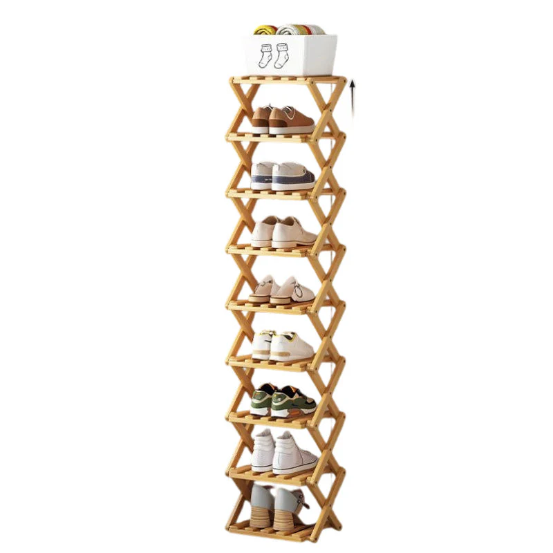 🌞Fris De Lente In Met 50% Korting!👟Duurzaam Opvouwbaar Bamboe Schoenenrek – Meerdere Lagen & Ruimtebesparend! - Image 24