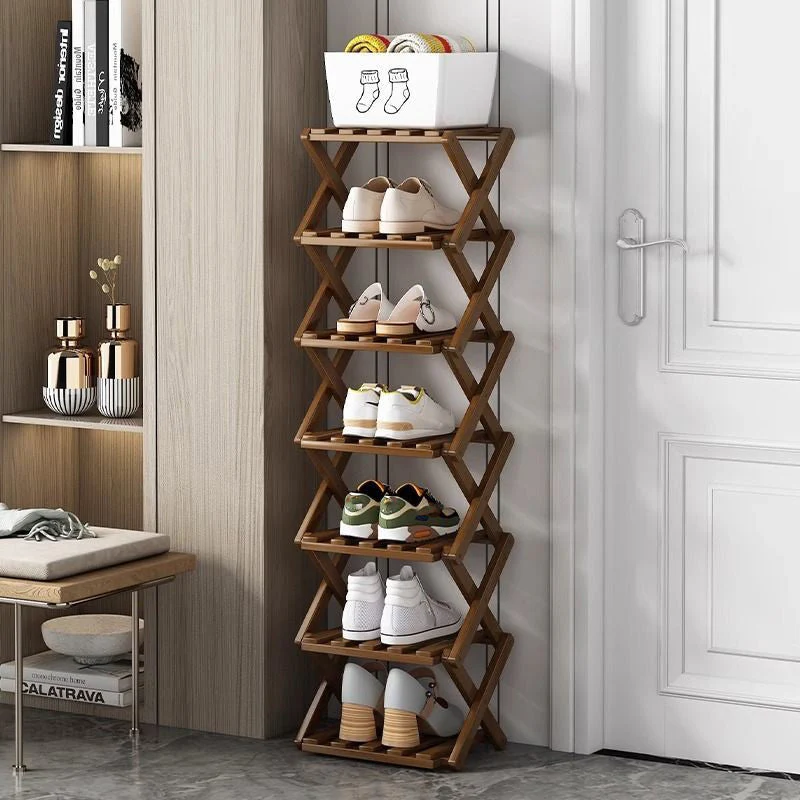 🌞Fris De Lente In Met 50% Korting!👟Duurzaam Opvouwbaar Bamboe Schoenenrek – Meerdere Lagen & Ruimtebesparend! - Image 6