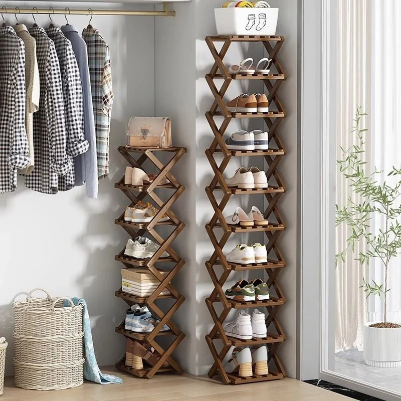 🌞Fris De Lente In Met 50% Korting!👟Duurzaam Opvouwbaar Bamboe Schoenenrek – Meerdere Lagen & Ruimtebesparend! - Image 7