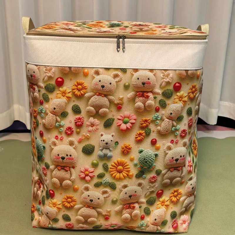 🌞Fris De Lente In Met 50% Korting!🧺Grote opvouwbare opbergbox van canvas – 120L inhoud, stof- & vochtbestendig, met praktische handgrepen voor kleding & beddengoed (50×40×60 cm). - Image 12