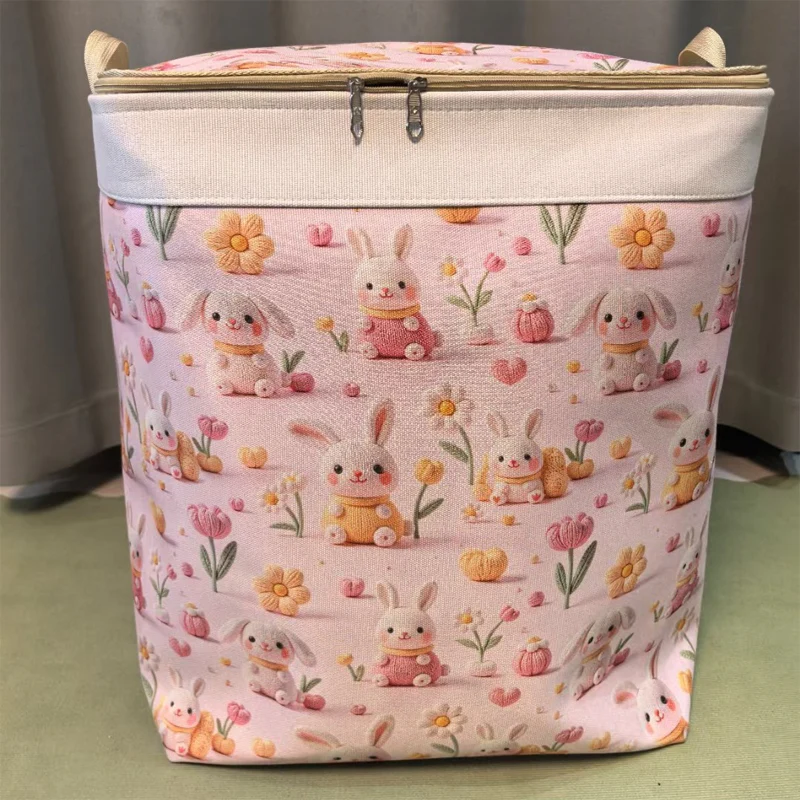 🌞Fris De Lente In Met 50% Korting!🧺Grote opvouwbare opbergbox van canvas – 120L inhoud, stof- & vochtbestendig, met praktische handgrepen voor kleding & beddengoed (50×40×60 cm). - Image 13