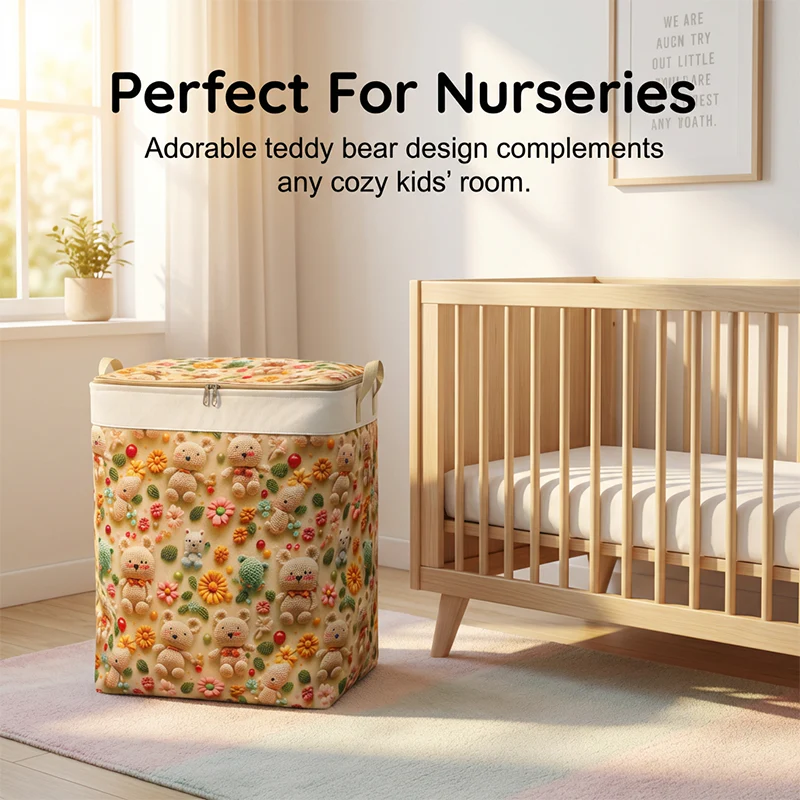 🌞Fris De Lente In Met 50% Korting!🧺Grote opvouwbare opbergbox van canvas – 120L inhoud, stof- & vochtbestendig, met praktische handgrepen voor kleding & beddengoed (50×40×60 cm). - Image 6