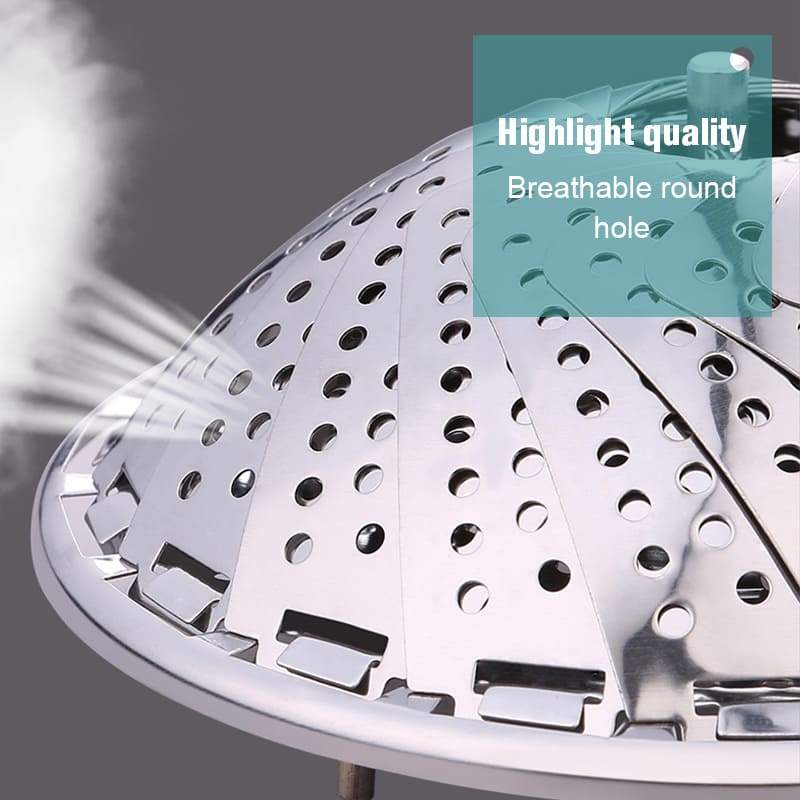 🍳🥦 Opvouwbare Telescopische RVS Stoompan – Multifunctioneel, Gezond Koken & Compact Opbergbaar! - Image 7