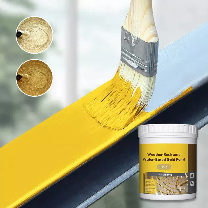 🎉Nieuwjaars Cadeau 50% KORTING!🎨Weerbestendige Waterbasis Goudverf - Hooghechtend & Milieuvriendelijk: Perfect Voor Huisdecor, Handicraft & Gips!