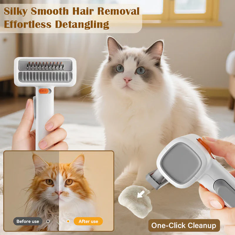 🌞Fris De Lente In Met 50% Korting!🐾 2-IN-1 Zelfontwarrende & Verzorgingskam voor Huisdieren – Painless Ontklitten, Ondervacht Verwijderen & Gezonde Vacht!