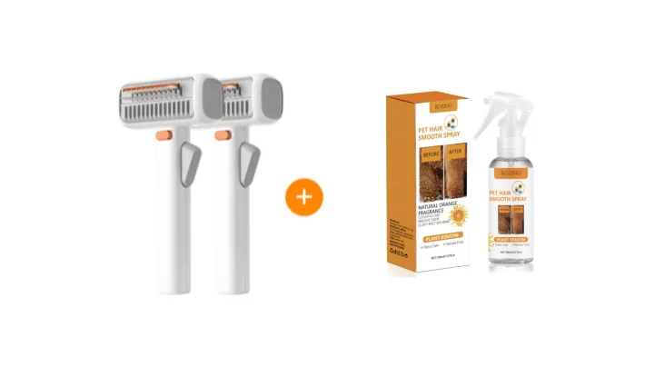 🌞Fris De Lente In Met 50% Korting!🐾 2-IN-1 Zelfontwarrende & Verzorgingskam voor Huisdieren – Painless Ontklitten, Ondervacht Verwijderen & Gezonde Vacht! - Image 11