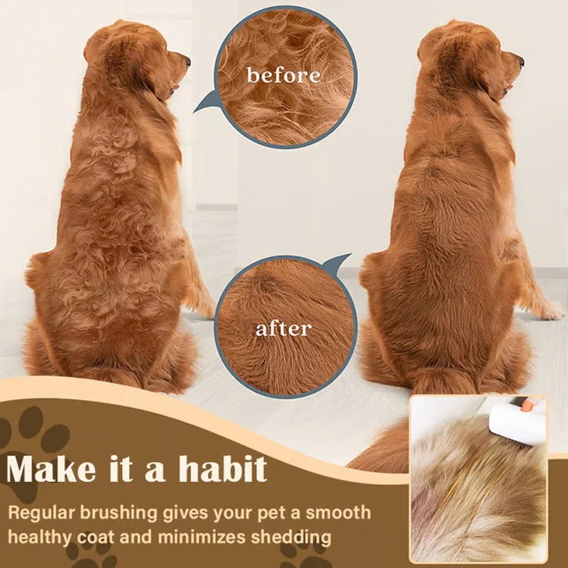 🌞Fris De Lente In Met 50% Korting!🐾 2-IN-1 Zelfontwarrende & Verzorgingskam voor Huisdieren – Painless Ontklitten, Ondervacht Verwijderen & Gezonde Vacht! - Image 2