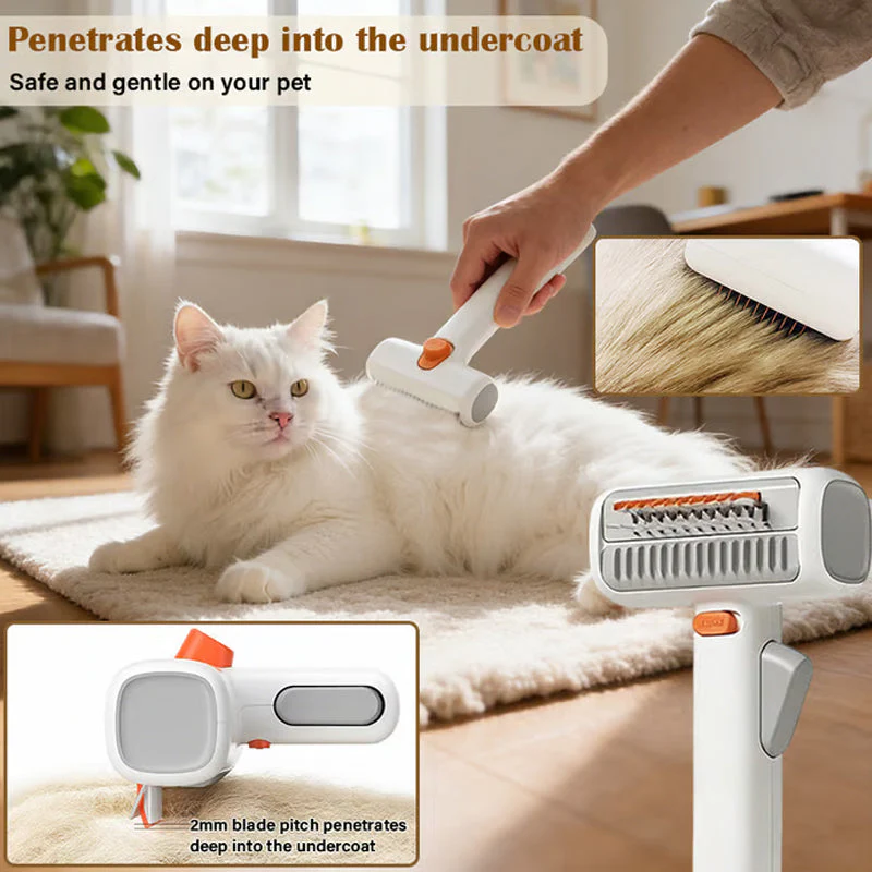 🌞Fris De Lente In Met 50% Korting!🐾 2-IN-1 Zelfontwarrende & Verzorgingskam voor Huisdieren – Painless Ontklitten, Ondervacht Verwijderen & Gezonde Vacht! - Image 4