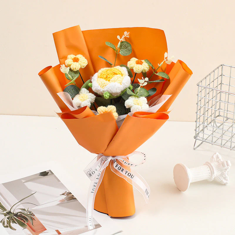 🌞Fris De Lente In Met 50% Korting!💐 Handgemaakt Gehaakt Bloemenboeket | Blijvende Schoonheid & Allergievriendelijk | Kant-en-Klaar Cadeau - Image 4