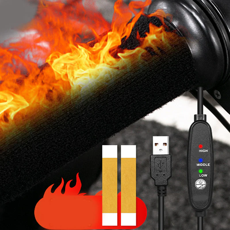 🎄Kerstdeal ALTIJD 50% KORTING!🏍️ Verwarmde Handvatten voor Fietsen & Motoren: 3 Warmtestanden + USB-Aangedreven + Antislip! - Image 6