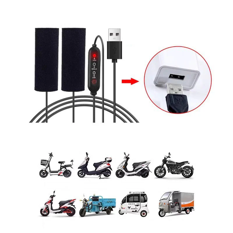 🎄Kerstdeal ALTIJD 50% KORTING!🏍️ Verwarmde Handvatten voor Fietsen & Motoren: 3 Warmtestanden + USB-Aangedreven + Antislip! - Image 7