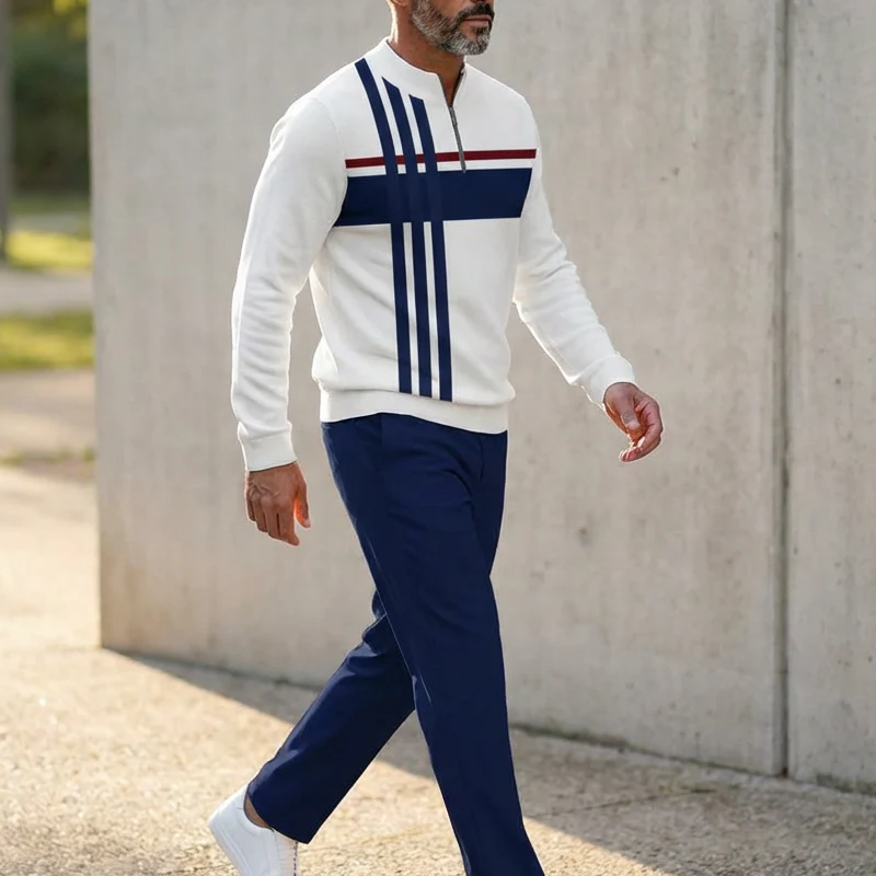 💘Valentijnsaanbieding: 50% Korting!👕Heren Trainingspak met Grafische Print – Quarter-Zip & Relaxed Fit | Comfortabel & Stijlvol! - Image 11