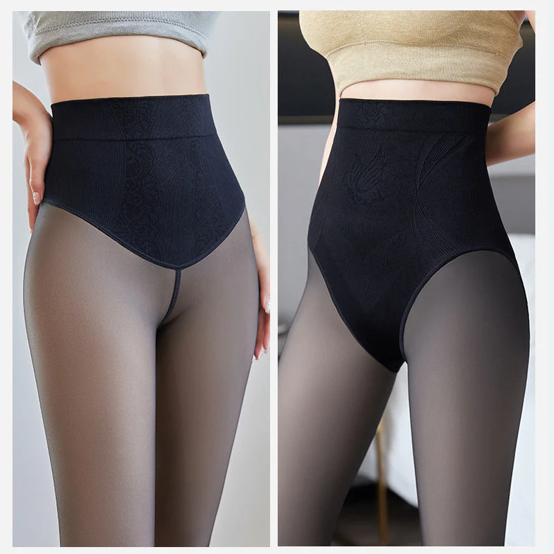 High-Waisted Tummy-Control Stretch Tights - Image 3