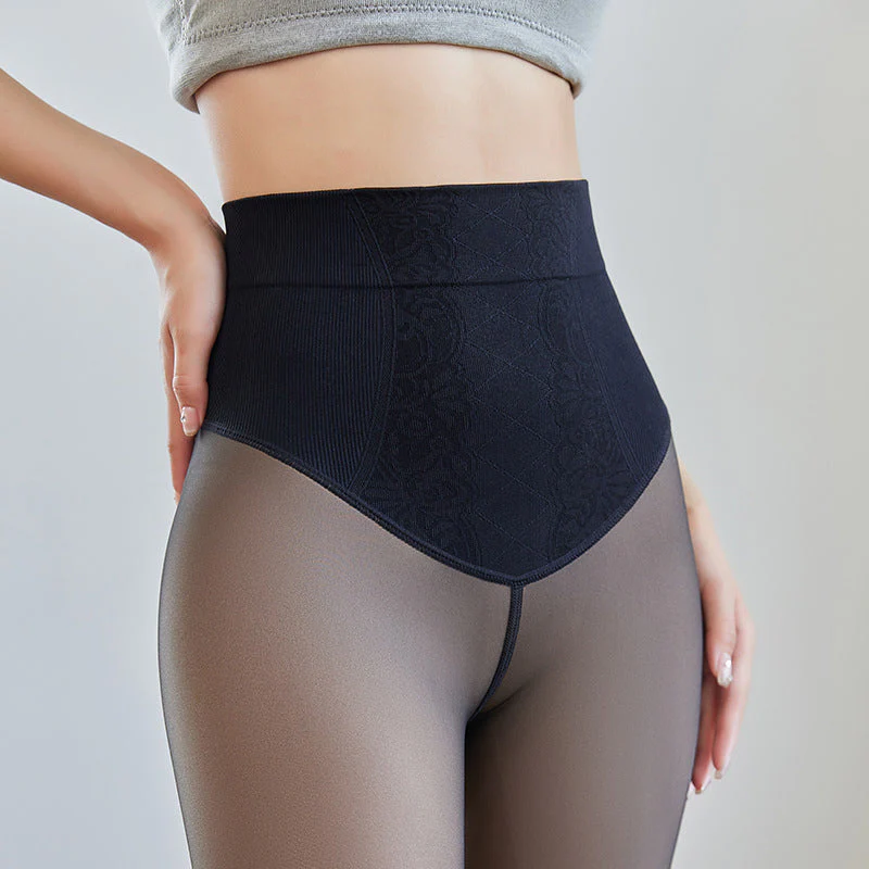 High-Waisted Tummy-Control Stretch Tights - Image 8