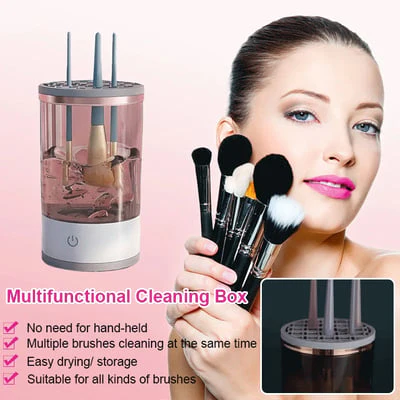 🖤Black Friday topper!50% KORTING✨ Automatische Make-Upkwastenreiniger (USB-Aangedreven) – Grondige Reiniging, Meerdere Kwasten Tegelijk & Huidveilig (Perfect voor Make-Up Liefhebbers!)