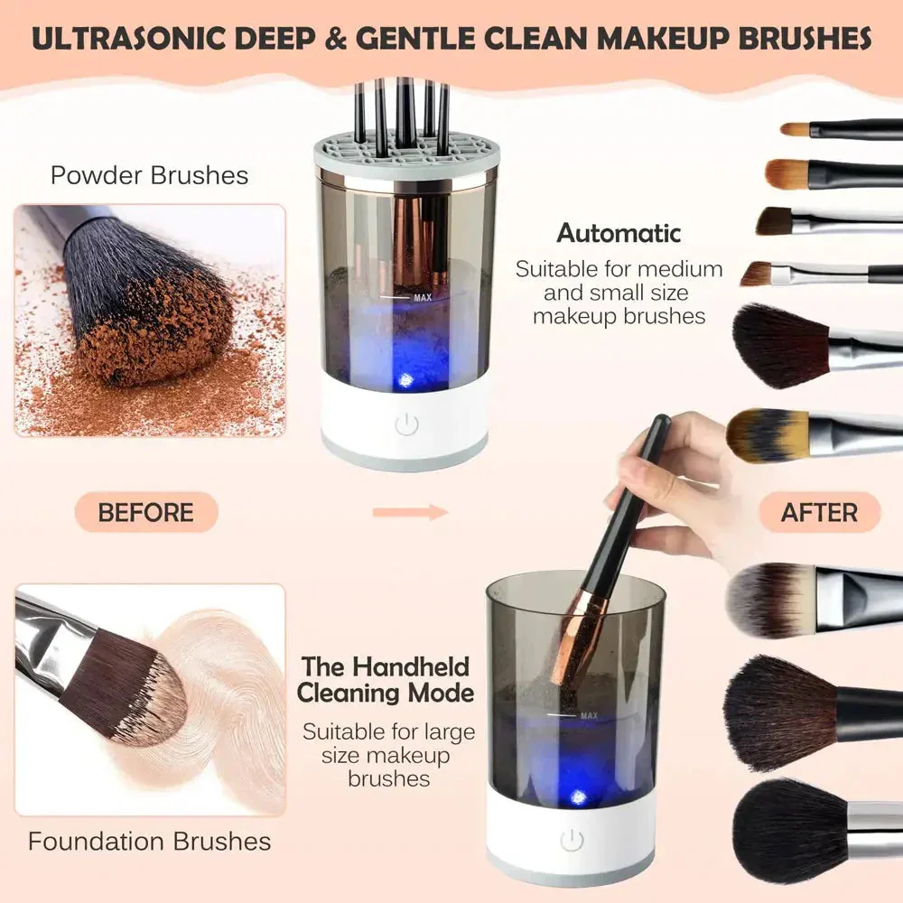 🖤Black Friday topper!50% KORTING✨ Automatische Make-Upkwastenreiniger (USB-Aangedreven) – Grondige Reiniging, Meerdere Kwasten Tegelijk & Huidveilig (Perfect voor Make-Up Liefhebbers!) - Image 6