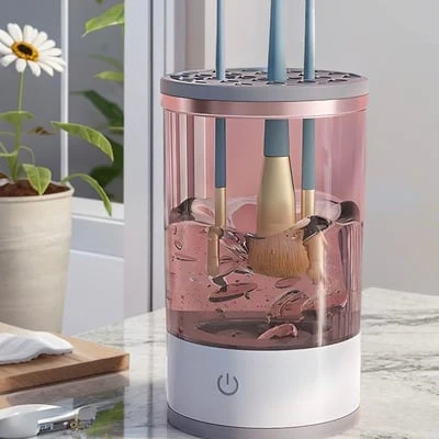 🖤Black Friday topper!50% KORTING✨ Automatische Make-Upkwastenreiniger (USB-Aangedreven) – Grondige Reiniging, Meerdere Kwasten Tegelijk & Huidveilig (Perfect voor Make-Up Liefhebbers!) - Image 9