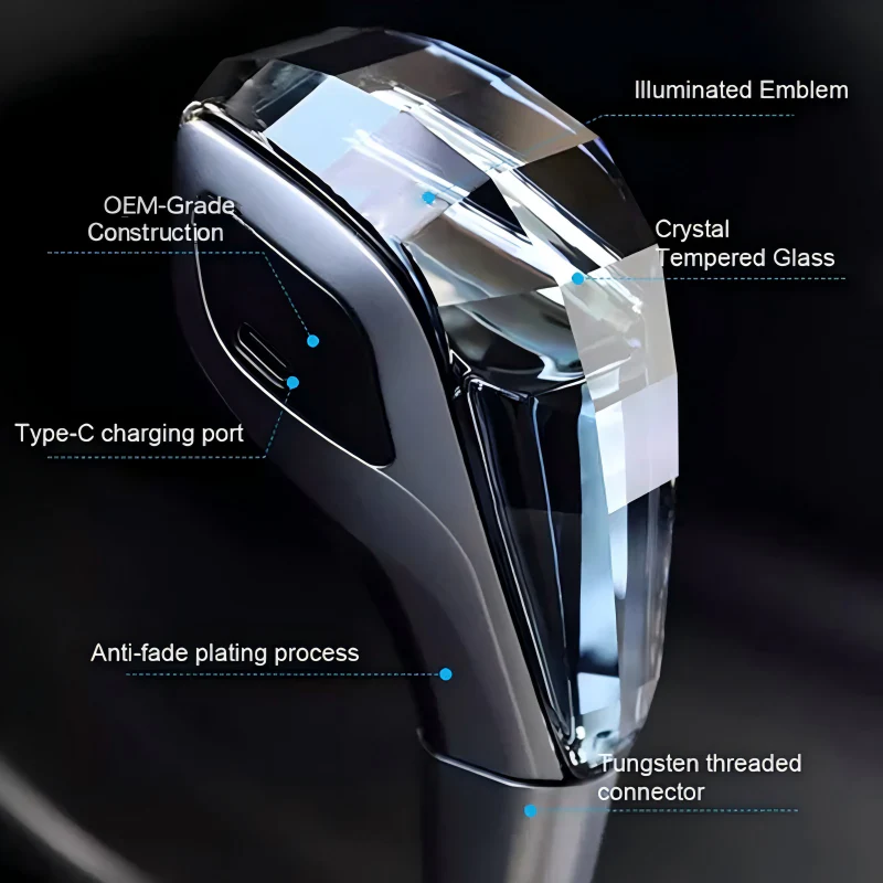 🌞Fris De Lente In Met 50% Korting!🚗Universele Touch-Activated LED Kristal Versnellingspookknop – Modern Auto Interieur & Comfortabel Schakelen: Eenvoudig Te Installeren! - Image 5