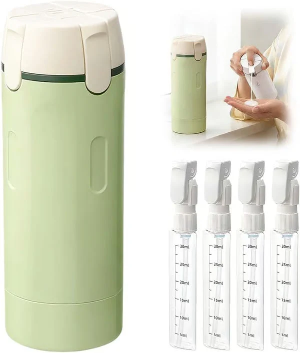 🌞Fris De Lente In Met 50% Korting!🧴4-in-1 Hervulbare Reisflessen Set – Lekvrij, Compact & Georganiseerd: Perfect Voor Reizen/Vakantie! - Image 12