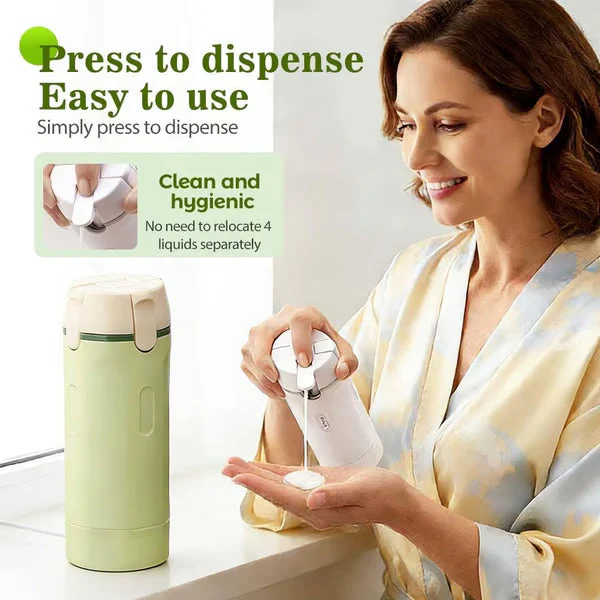 🌞Fris De Lente In Met 50% Korting!🧴4-in-1 Hervulbare Reisflessen Set – Lekvrij, Compact & Georganiseerd: Perfect Voor Reizen/Vakantie! - Image 2