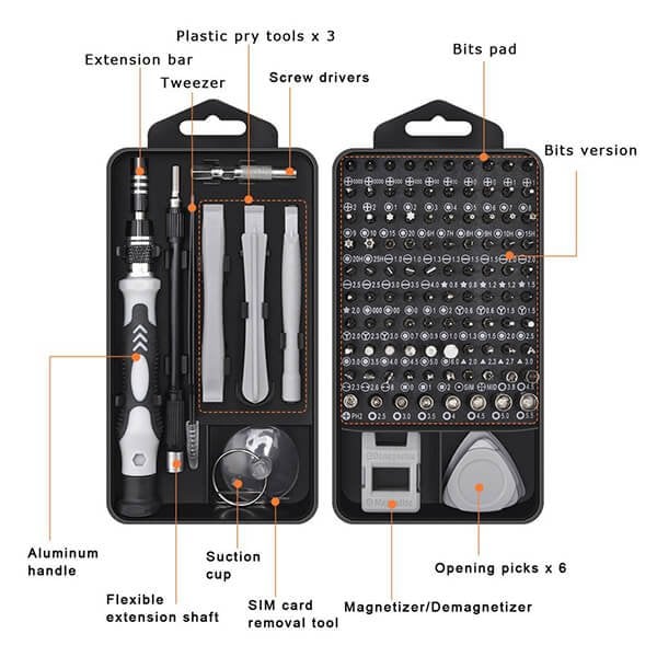 115-IN-1 MAGNETISCHE SCHROEVENDRAAIERSET - Image 2