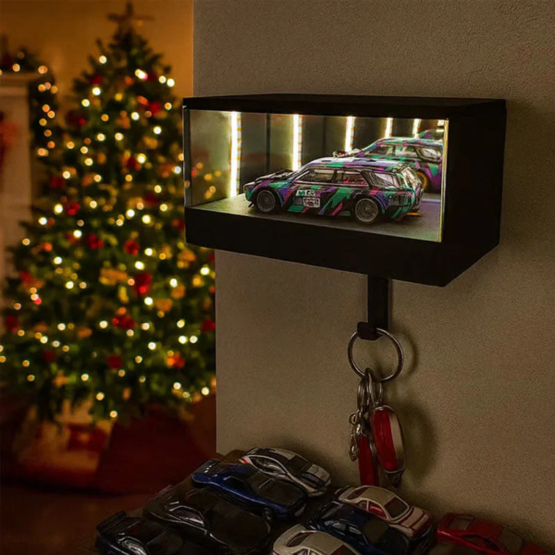 Infinity Mirror LED Garage Key Holder - Image 2