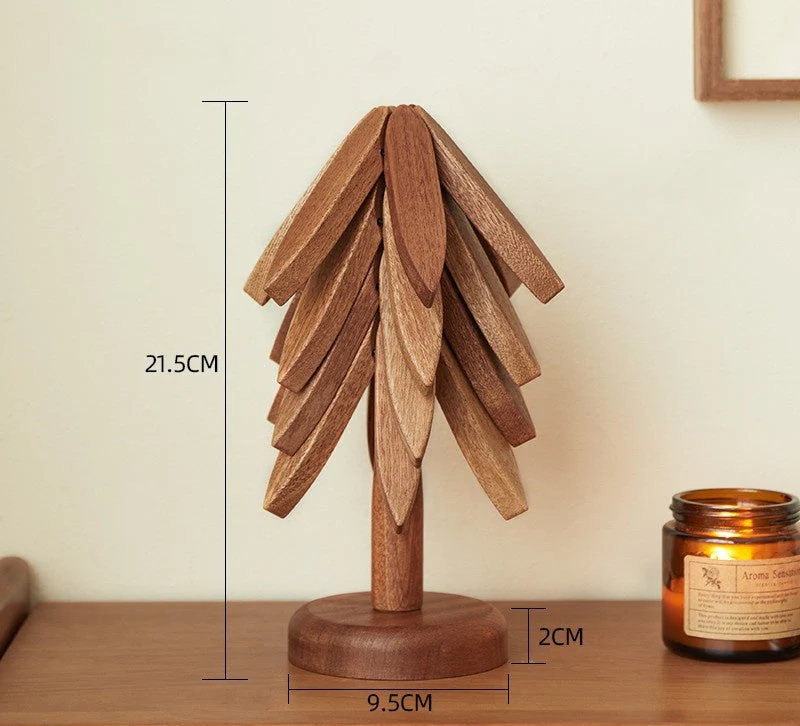 🎉 Hot Sale! 50% KORTING! 🎉 Geïsoleerde Houten Kerstboom Onderzetters – Stylish Bescherming + Leuk Cadeau! - Image 3