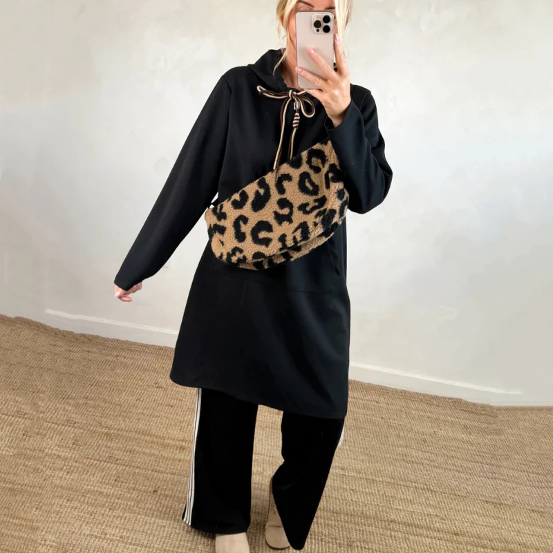 💃 Oversized Hoodiejurk met Zakken – Capuchon met Trekkoord & Veelzijdig voor Herfst/Winter! ✨ - Image 11