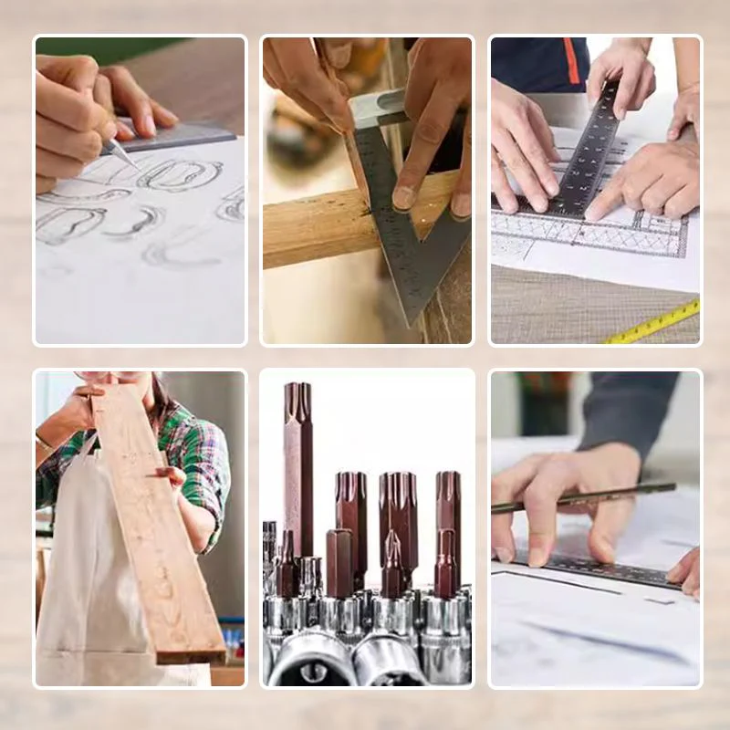 🔧 Houtbewerkings Driehoek Liniaal 7-12 Inch - Precisie & Duurzaamheid Voor Elke Houtproject! - Image 8