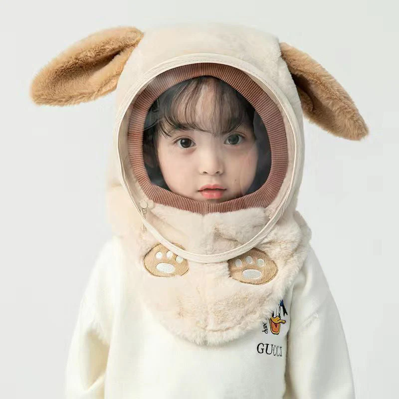 🐻🧣 Kinder Wintermuts met Afneembaar Winddicht Masker – Schattige Beertjesoren, Warm Kunstmatig Konijnenbont & Multifunctioneel Voor Koude Dagen! - Image 10