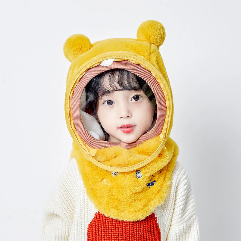 🐻🧣 Kinder Wintermuts met Afneembaar Winddicht Masker – Schattige Beertjesoren, Warm Kunstmatig Konijnenbont & Multifunctioneel Voor Koude Dagen! - Image 16