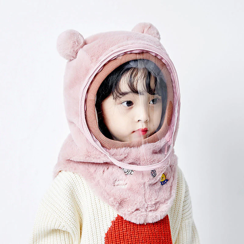 🐻🧣 Kinder Wintermuts met Afneembaar Winddicht Masker – Schattige Beertjesoren, Warm Kunstmatig Konijnenbont & Multifunctioneel Voor Koude Dagen! - Image 17