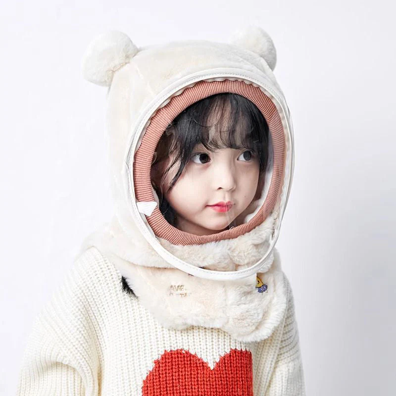 🐻🧣 Kinder Wintermuts met Afneembaar Winddicht Masker – Schattige Beertjesoren, Warm Kunstmatig Konijnenbont & Multifunctioneel Voor Koude Dagen! - Image 21