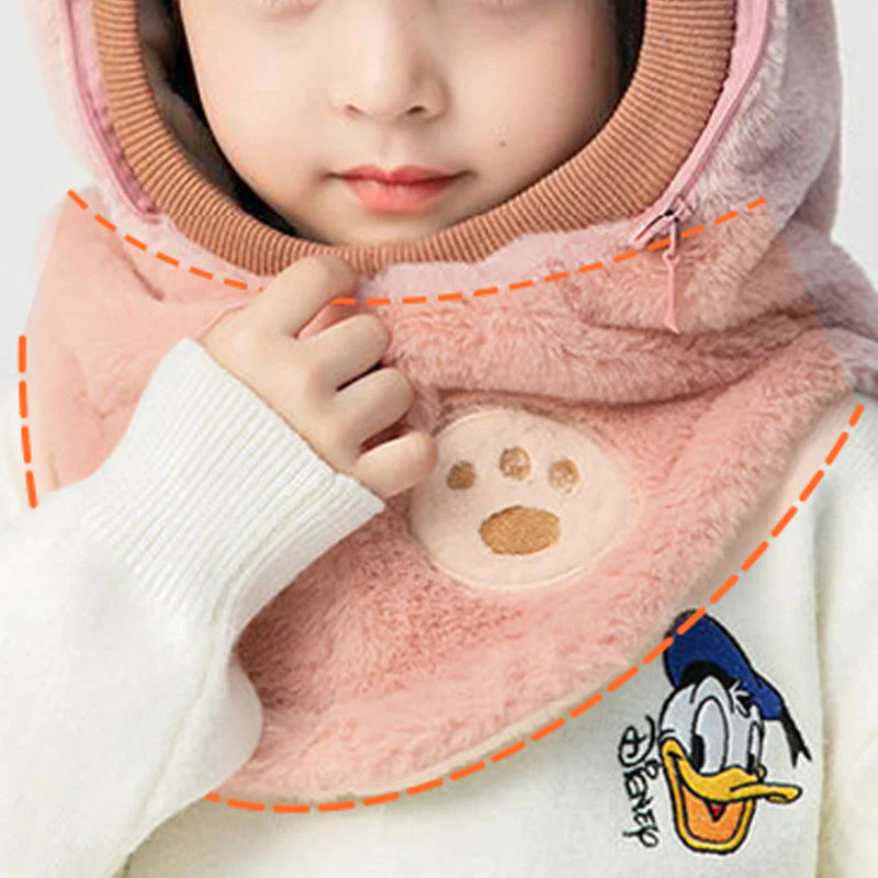 🐻🧣 Kinder Wintermuts met Afneembaar Winddicht Masker – Schattige Beertjesoren, Warm Kunstmatig Konijnenbont & Multifunctioneel Voor Koude Dagen! - Image 8
