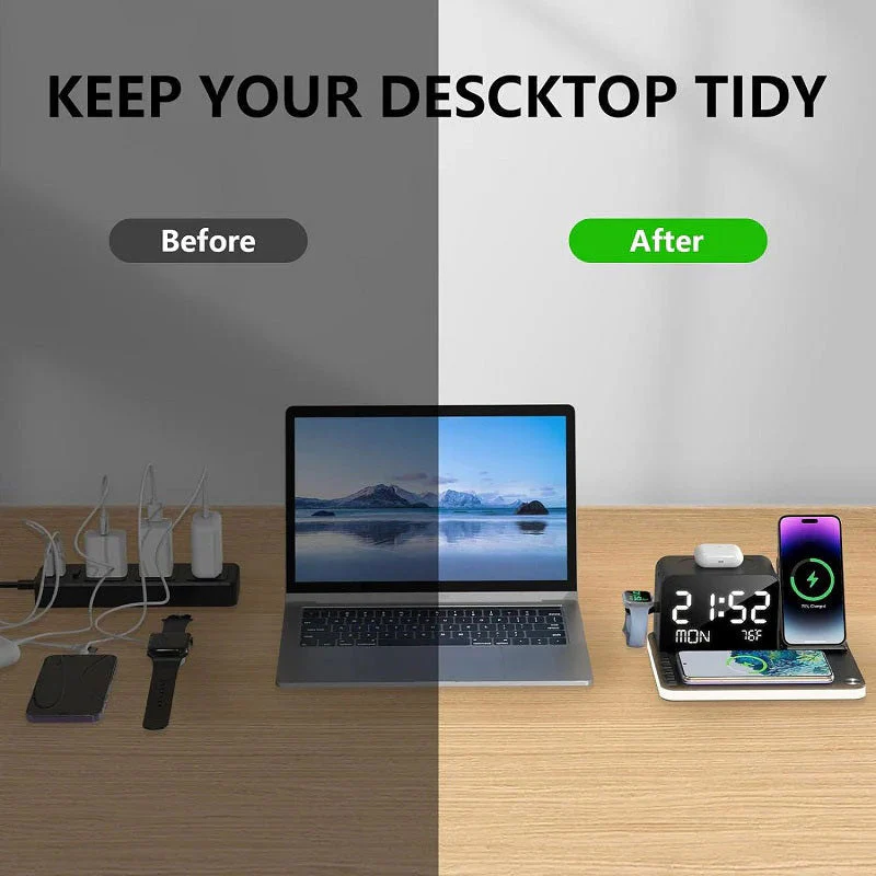 💘Valentijnsaanbieding: 50% Korting!🔥7-in-1 Draadloos Laadstation – Alles-in-één Oplossing voor je Bureau! - Image 5