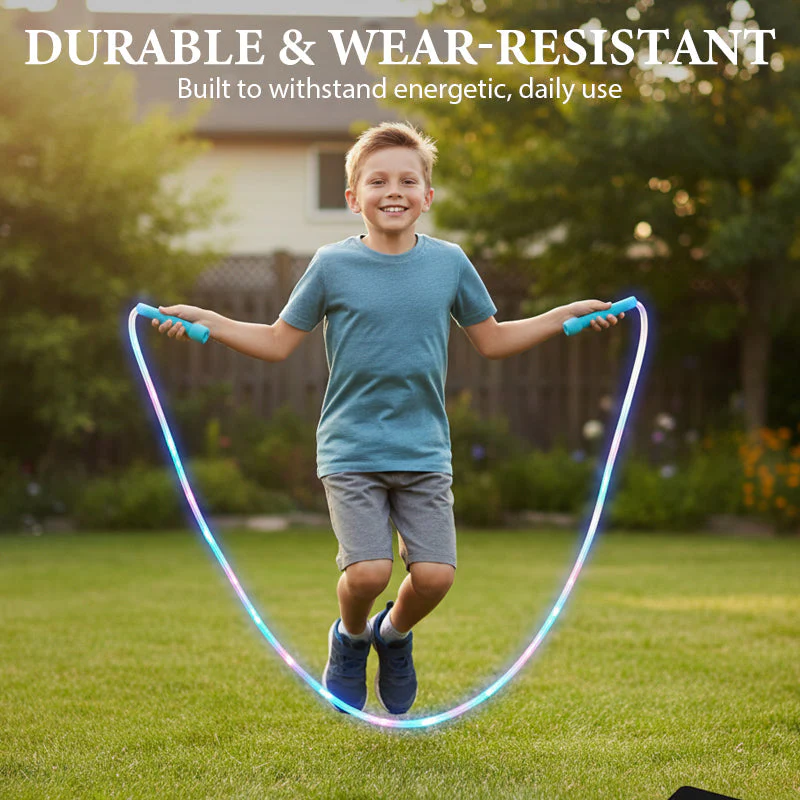 🎉Nieuwjaars Cadeau 50% KORTING!✨LED-verlicht Springtouw voor Kinderen – Dynamische Lichtshow + Verstelbare Lengte: Actief Spel Zelfs in Het Donker! - Image 4