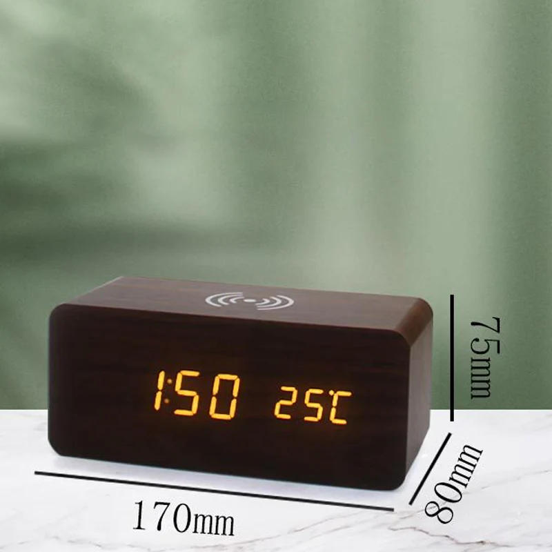 🌞Fris De Lente In Met 50% Korting!⏰ LED Digitale Wekker met Draadloos Oplaadstation – Stijlvol & Slim voor je Nachtkastje - Image 16