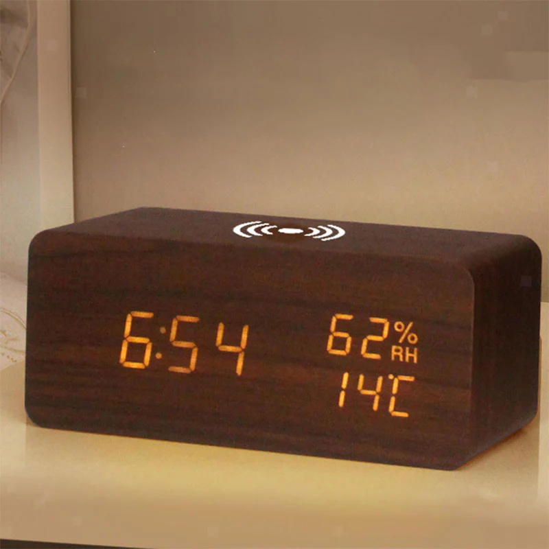 🌞Fris De Lente In Met 50% Korting!⏰ LED Digitale Wekker met Draadloos Oplaadstation – Stijlvol & Slim voor je Nachtkastje - Image 7