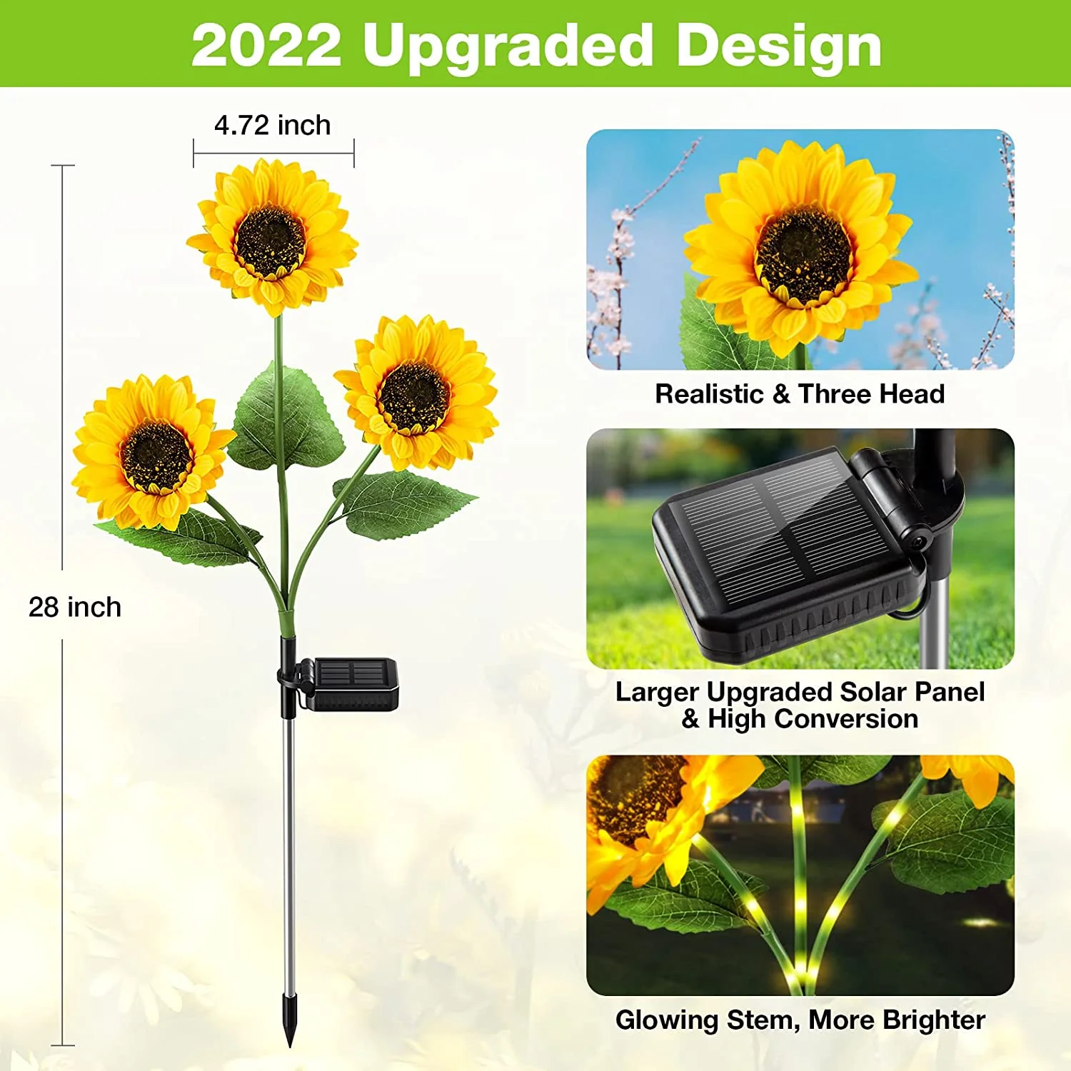⏳Tijdelijke aanbieding⏰Zonnebloem Solar Tuinpaal Led-verlichting🌻