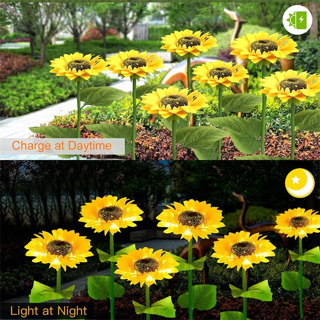 ⏳Tijdelijke aanbieding⏰Zonnebloem Solar Tuinpaal Led-verlichting🌻 - Image 4