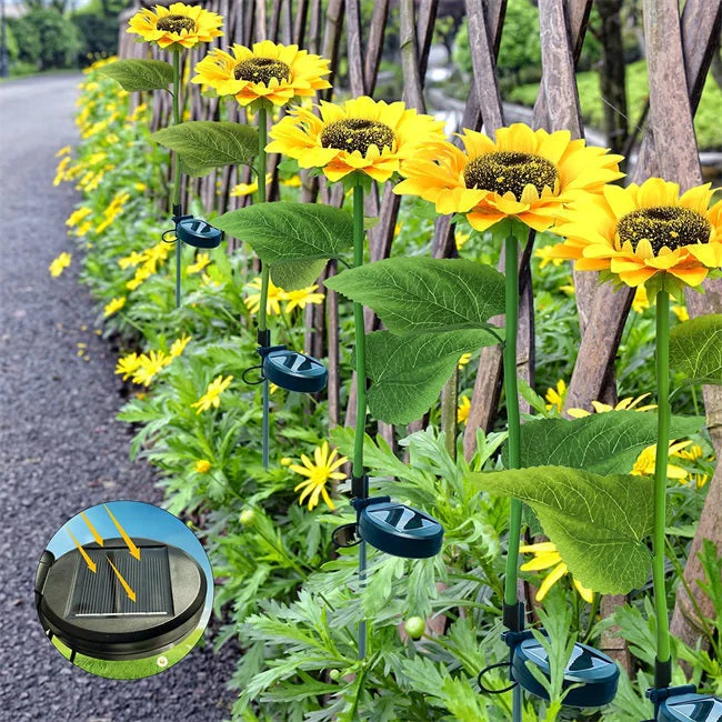 ⏳Tijdelijke aanbieding⏰Zonnebloem Solar Tuinpaal Led-verlichting🌻 - Image 5